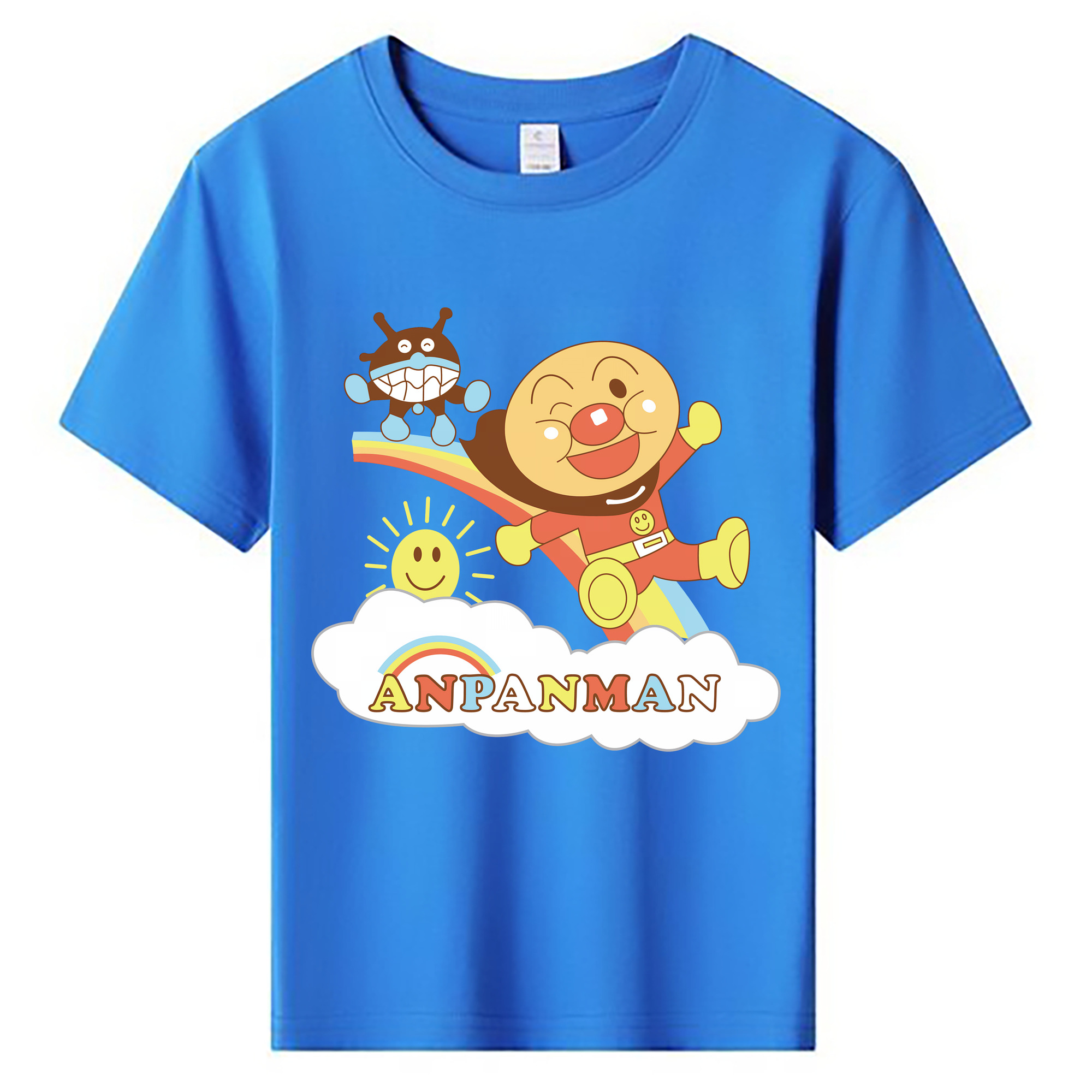 （画像用） アンパンマン Anpanman 綿100％キッズTシャツ（フロントプリント）
